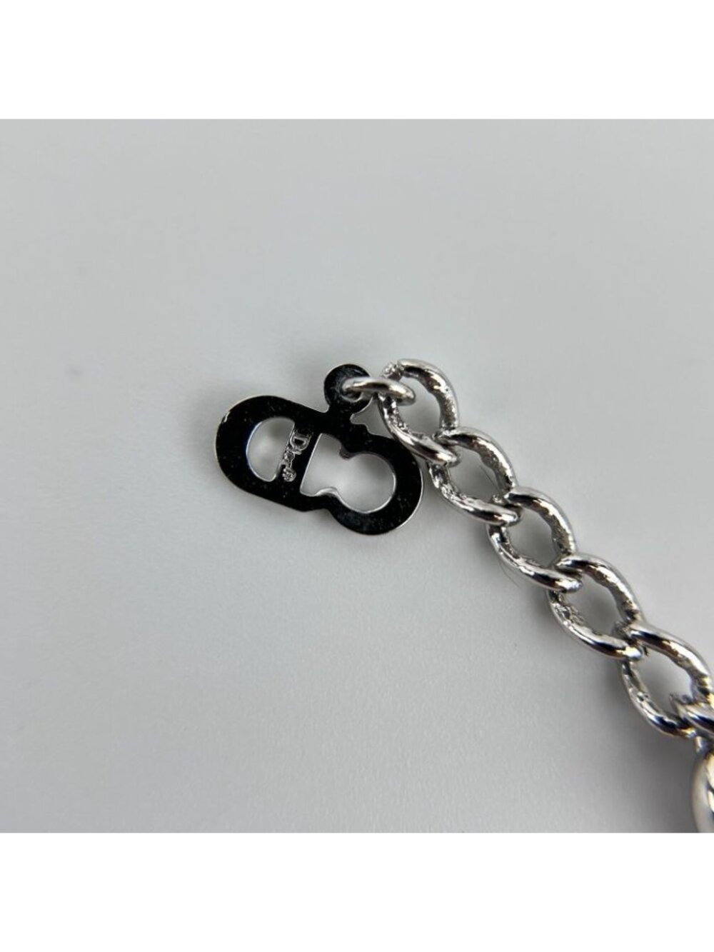Dior Necklace Pendant Logo Silver Vintage - Picture 10 of 13